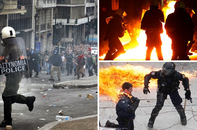 Greek protest riots