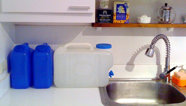 Plastic jerry cans for water storage
