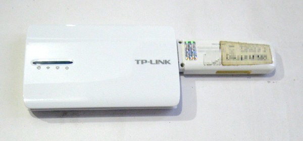 TP-Link travel router and modem